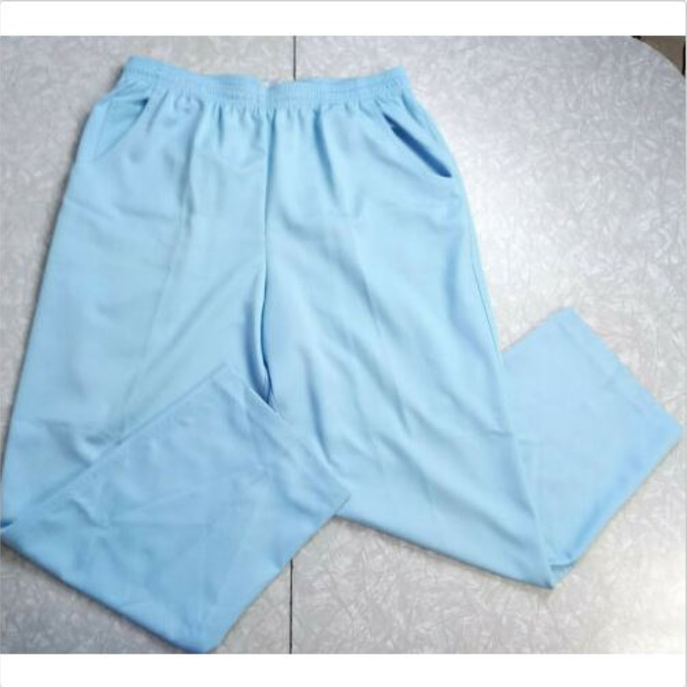 *Sky Blue Soft-Feel Pull-On Pants Career Casual
